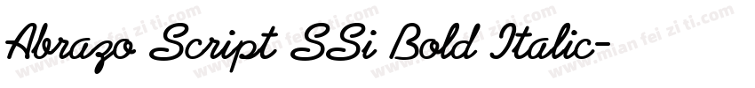 Abrazo Script SSi Bold Italic字体转换